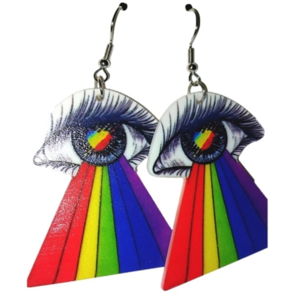 Colorful fun rainbow earrings For Adults